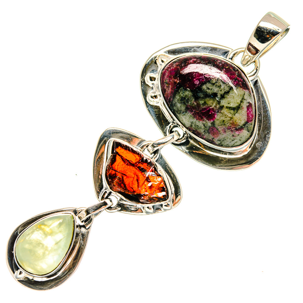 Russian Eudialyte Pendants handcrafted by Anasilvercos - PD24231 - Photo 2
