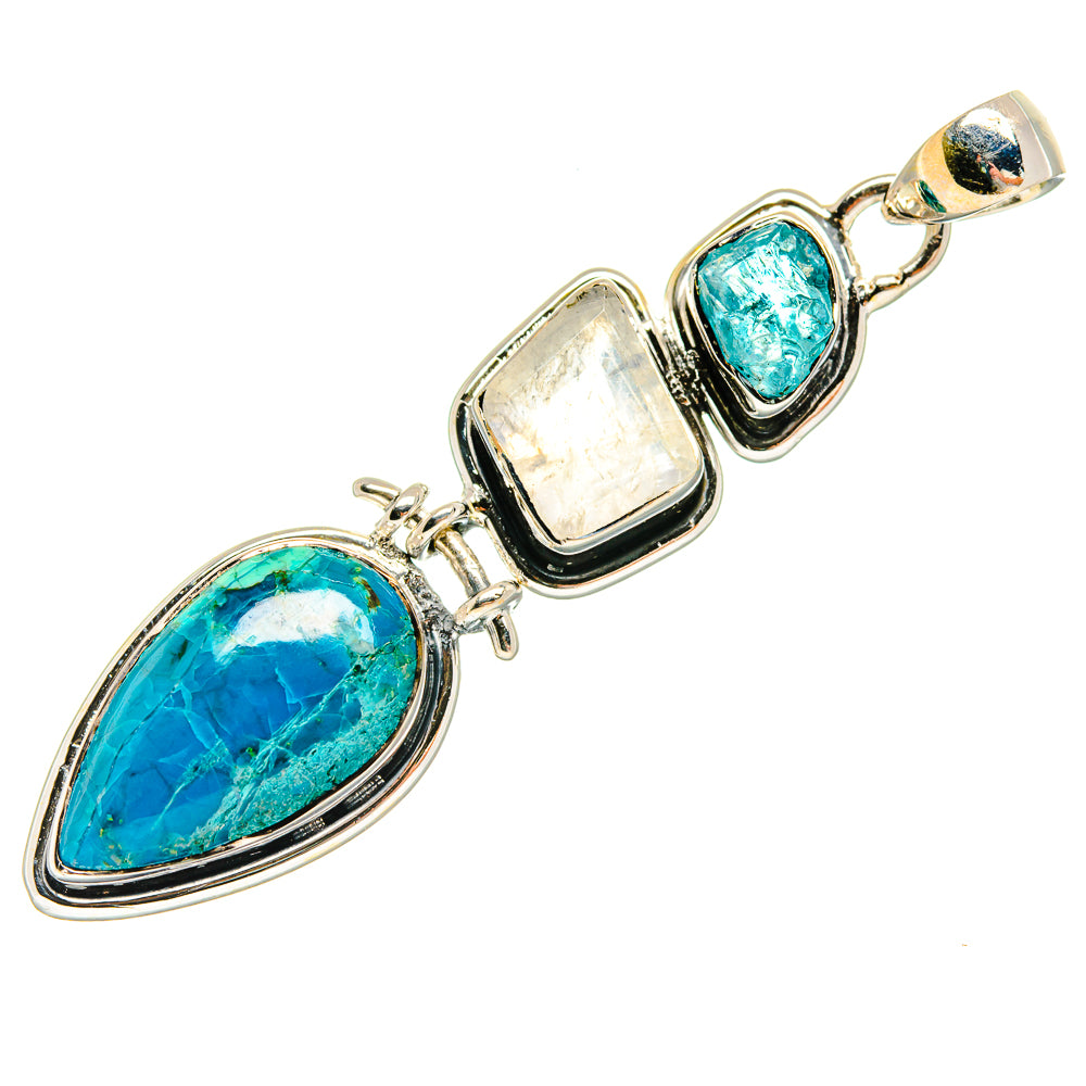 Chrysocolla Pendants handcrafted by Anasilvercos - PD24234 - Photo 2