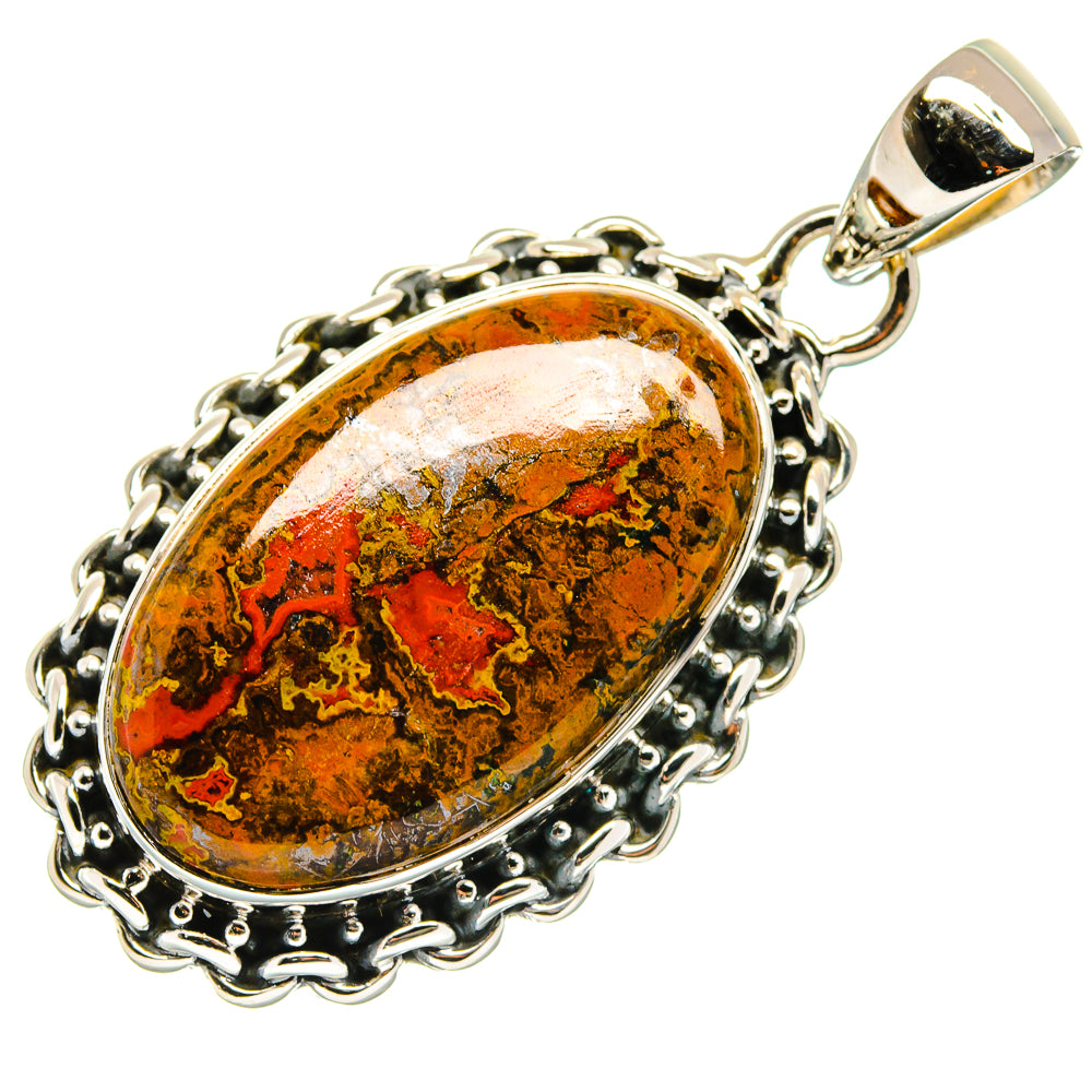 Moroccan Agate Pendants handcrafted by Anasilvercos - PD24253 - Photo 2