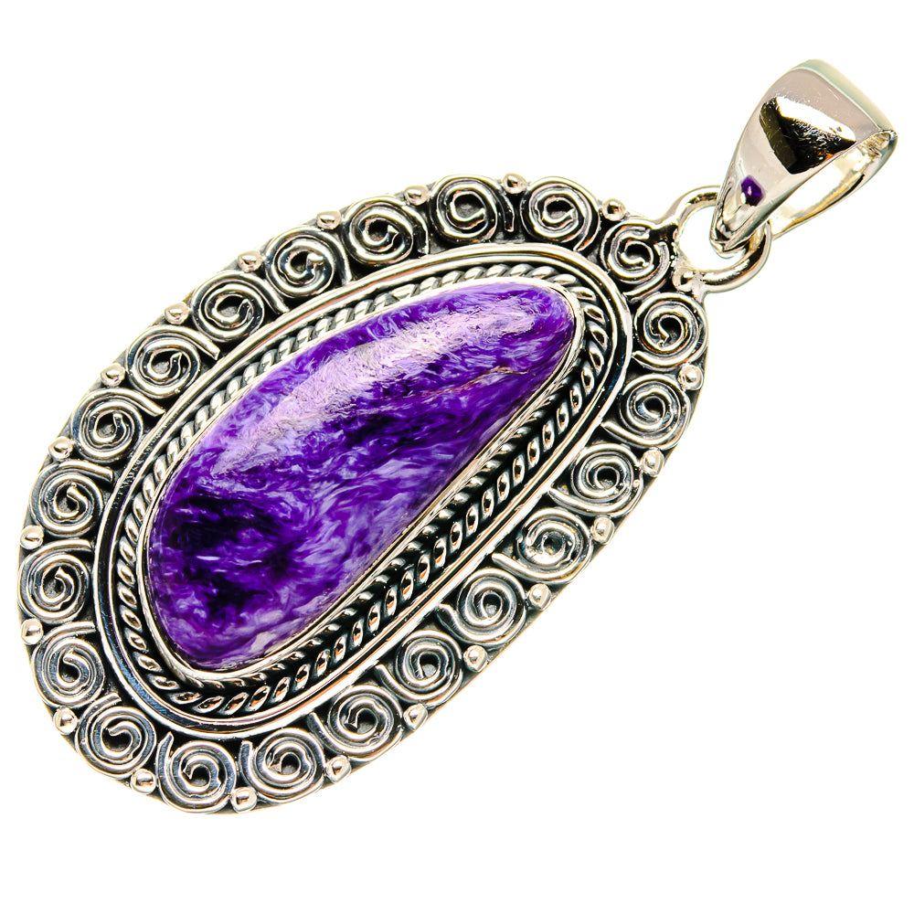 Charoite Pendants handcrafted by Anasilvercos - PD24276 - Photo 2