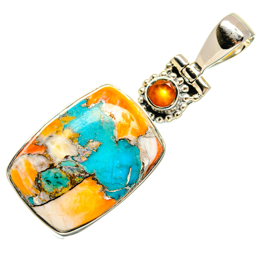 Spiny Oyster Turquoise Pendants handcrafted by Anasilvercos - PD24281 - Photo 2