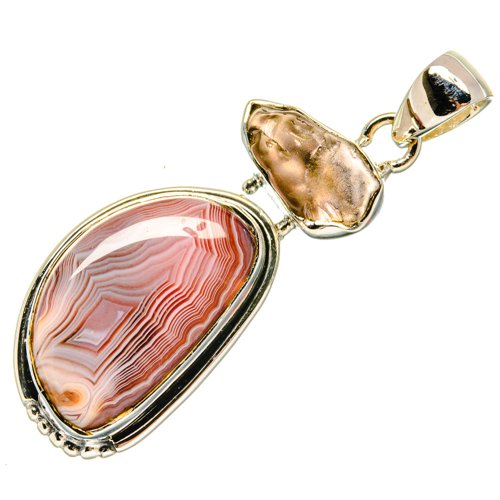 Botswana Agate Pendants handcrafted by Anasilvercos - PD24288 - Photo 2