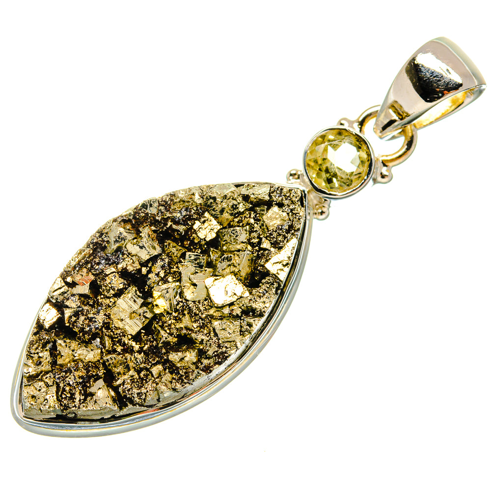 Pyrite Pendants handcrafted by Anasilvercos - PD24295 - Photo 2