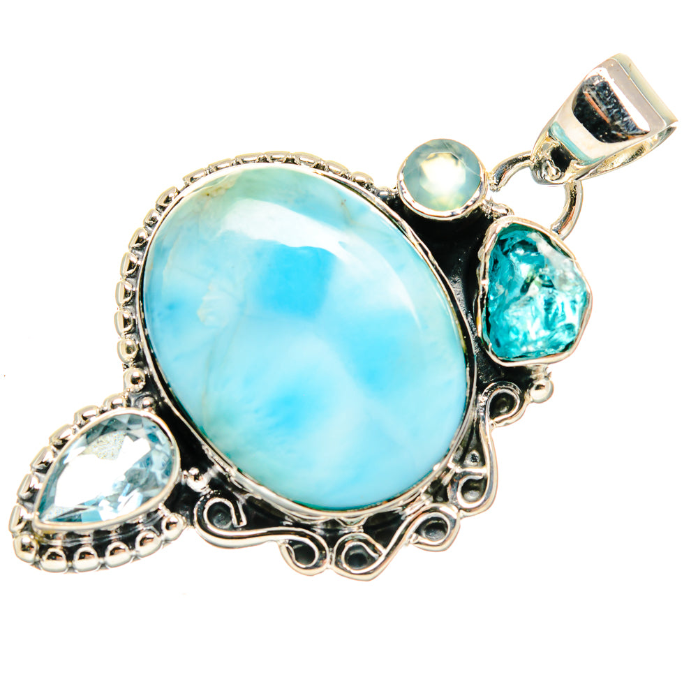 Larimar Pendants handcrafted by Anasilvercos - PD24322 - Photo 2