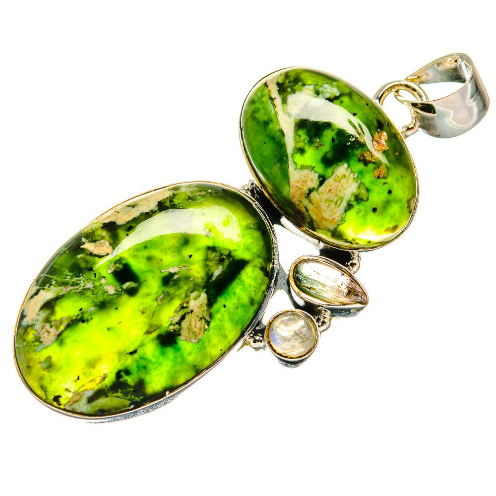Australian Green Opal Pendants handcrafted by Anasilvercos - PD24330 - Photo 2