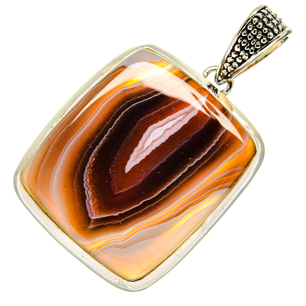 Botswana Agate Pendants handcrafted by Anasilvercos - PD24338 - Photo 2