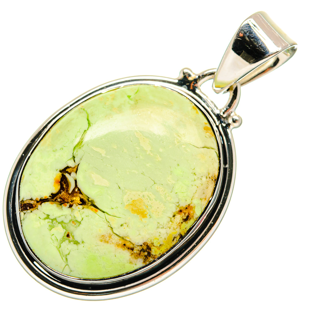 Lemon Chrysoprase Pendants handcrafted by Anasilvercos - PD24370 - Photo 2