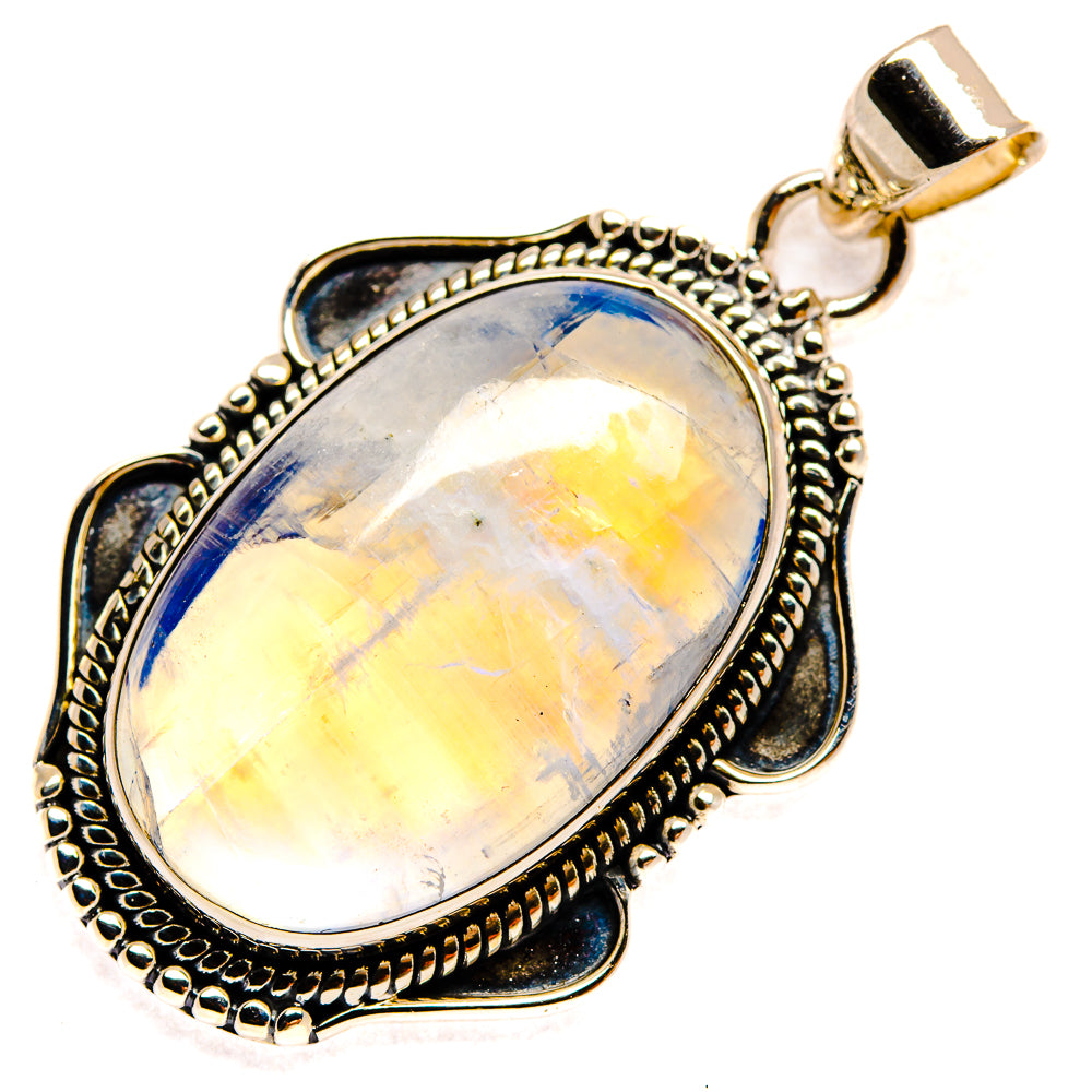 Rainbow Moonstone Pendants handcrafted by Anasilvercos - PD24389 - Photo 2