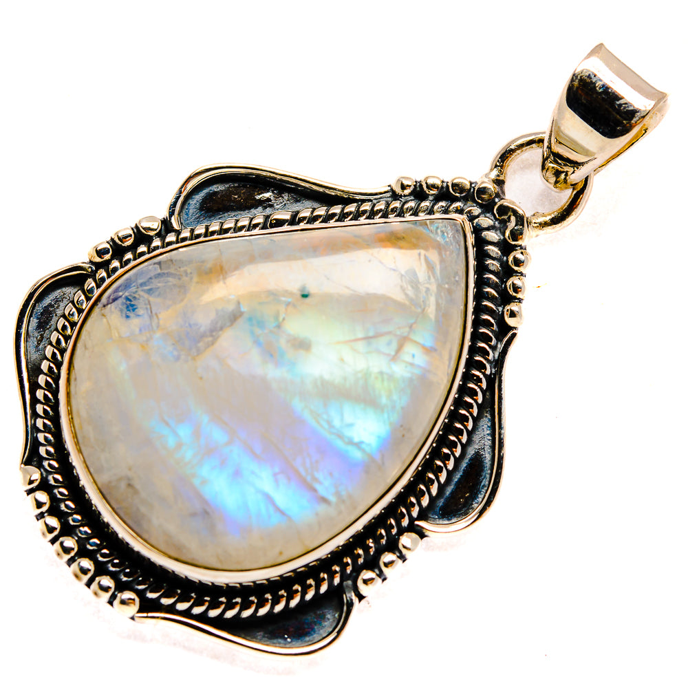 Rainbow Moonstone Pendants handcrafted by Anasilvercos - PD24391 - Photo 2