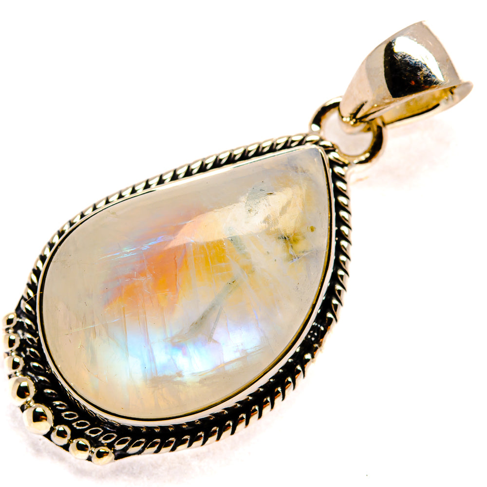 Rainbow Moonstone Pendants handcrafted by Anasilvercos - PD24392 - Photo 2