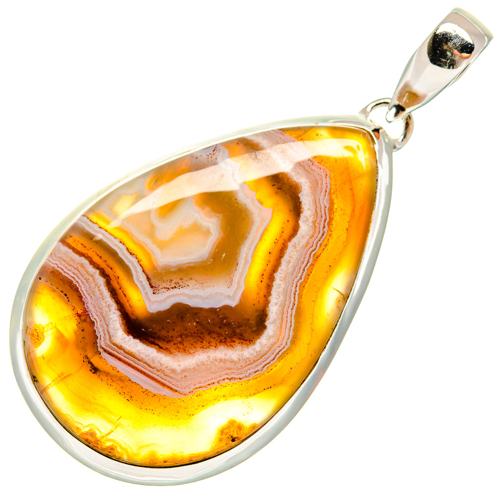 Botswana Agate Pendants handcrafted by Anasilvercos - PD24405 - Photo 2