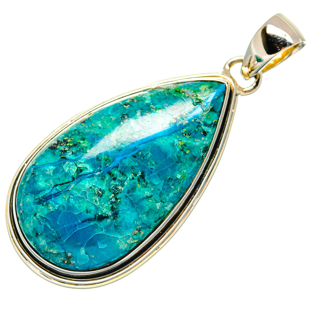 Chrysocolla Pendants handcrafted by Anasilvercos - PD24430 - Photo 2