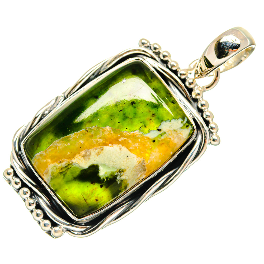 Australian Green Opal Pendants handcrafted by Anasilvercos - PD24441 - Photo 2