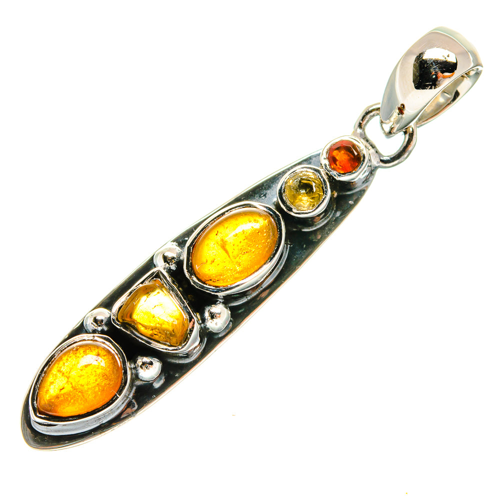 Carnelian, Citrine, Garnet Pendants handcrafted by Anasilvercos - PD24478 - Photo 2