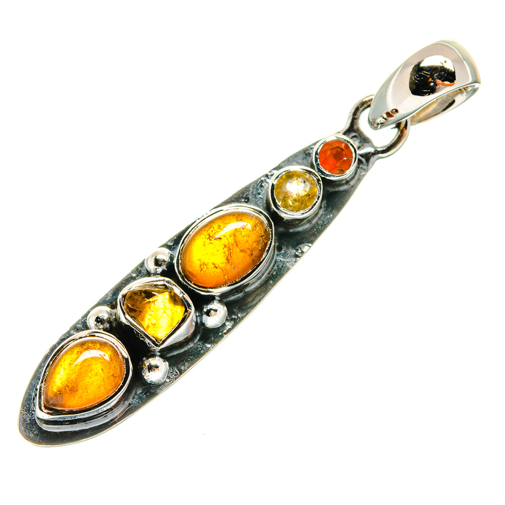 Carnelian, Citrine, Garnet Pendants handcrafted by Anasilvercos - PD24485 - Photo 2