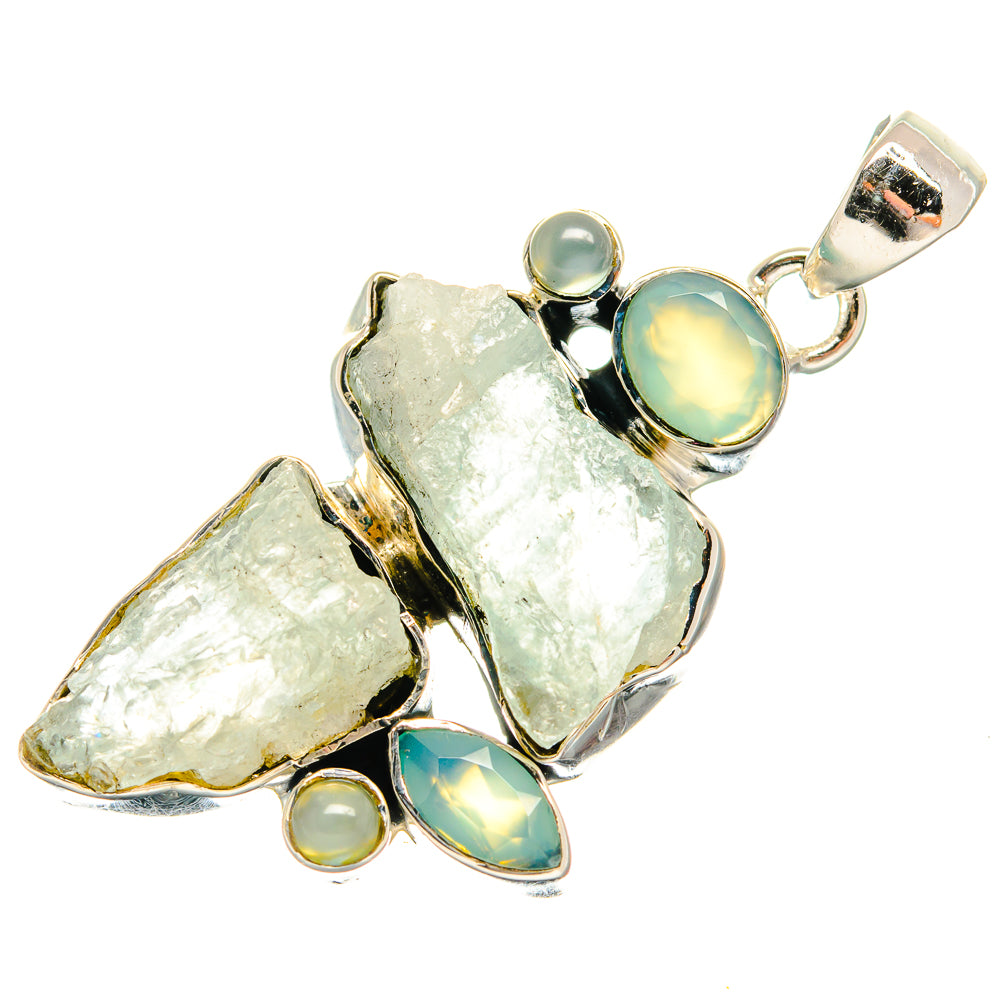 Aquamarine, Aqua Chalcedony Pendants handcrafted by Anasilvercos - PD24487 - Photo 2