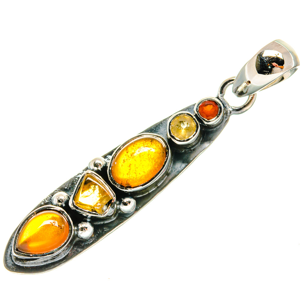 Carnelian, Citrine, Garnet Pendants handcrafted by Anasilvercos - PD24488 - Photo 2