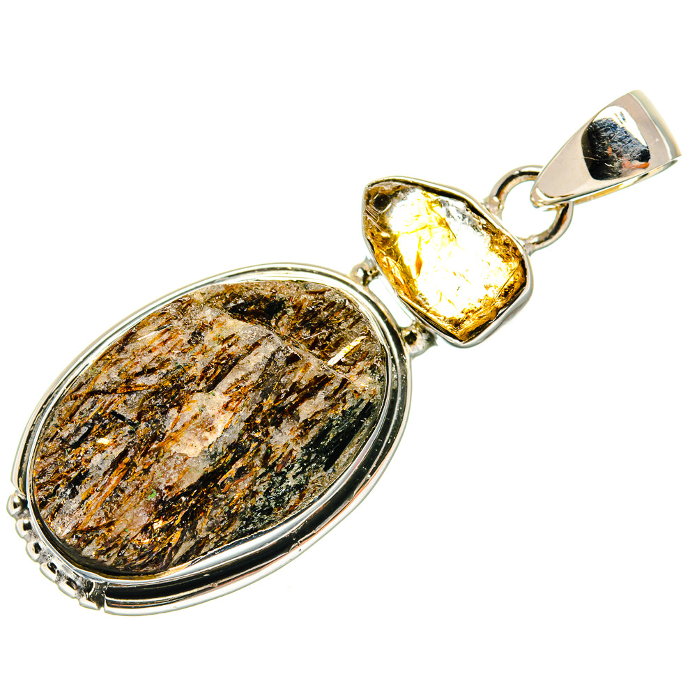 Astrophyllite, Citrine Pendants handcrafted by Anasilvercos - PD24498 - Photo 2