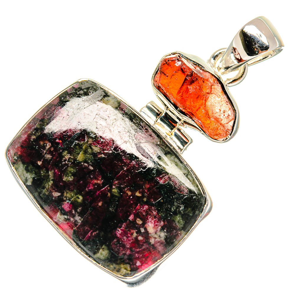 Russian Eudialyte, Carnelian Pendants handcrafted by Anasilvercos - PD24512 - Photo 2