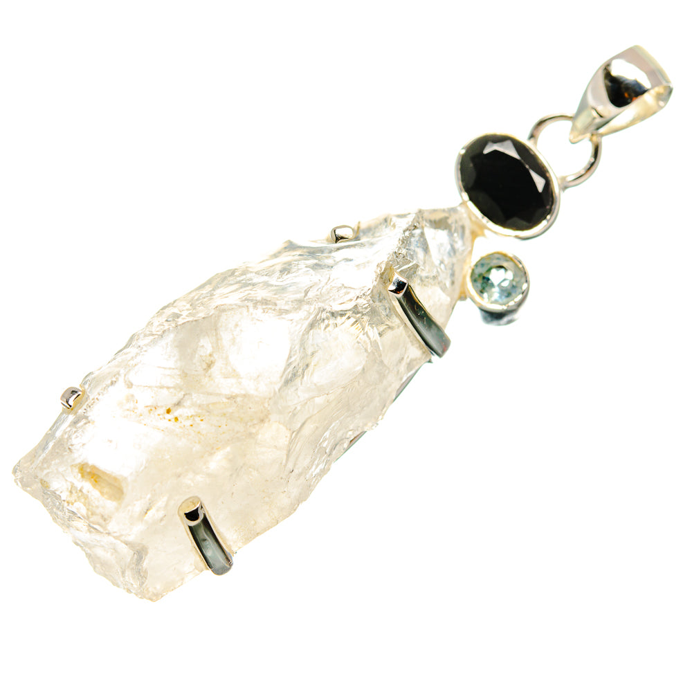 Rainbow Moonstone, Black Onyx, Blue Topaz Pendants handcrafted by Anasilvercos - PD24519 - Photo 2