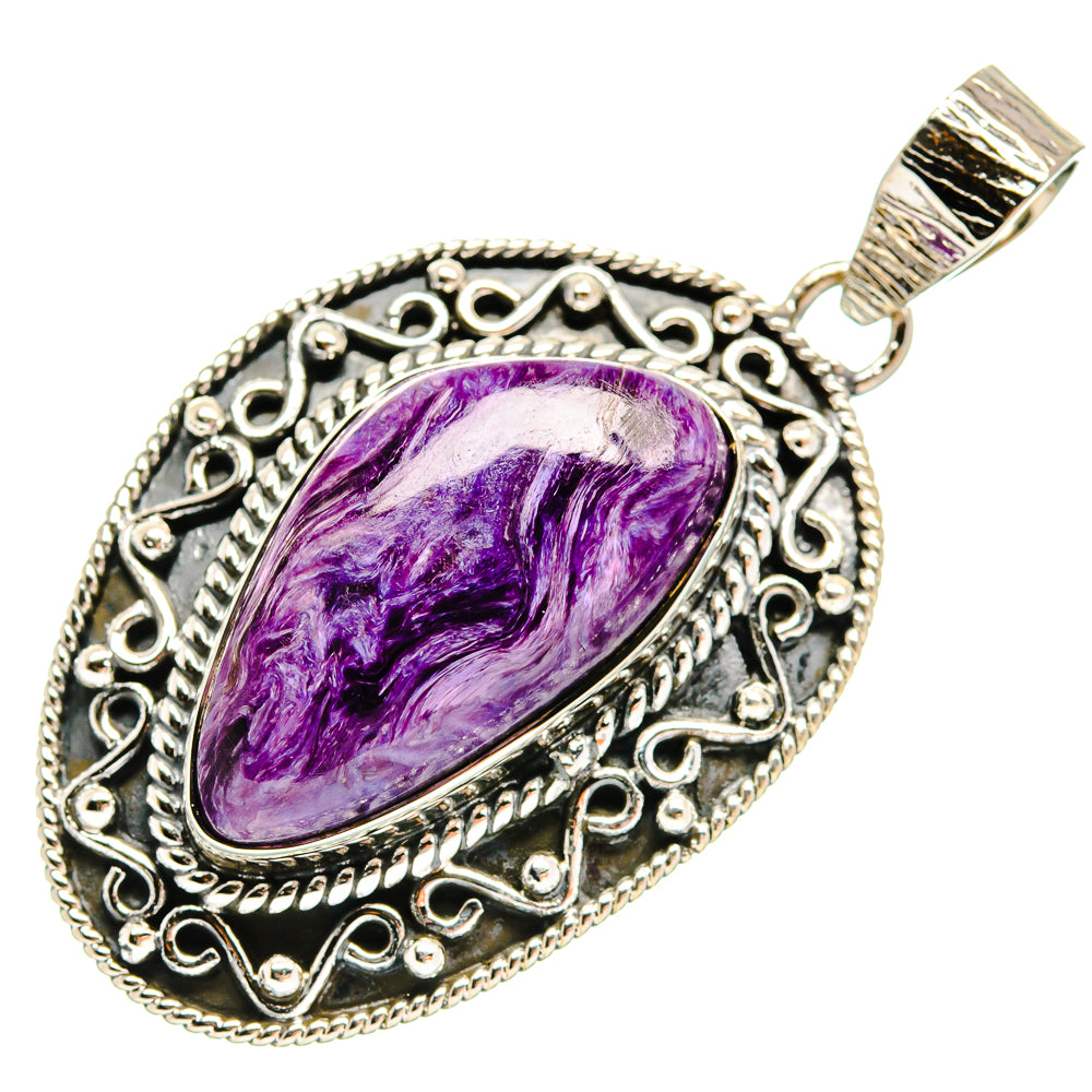 Charoite Pendants handcrafted by Anasilvercos - PD24546 - Photo 2