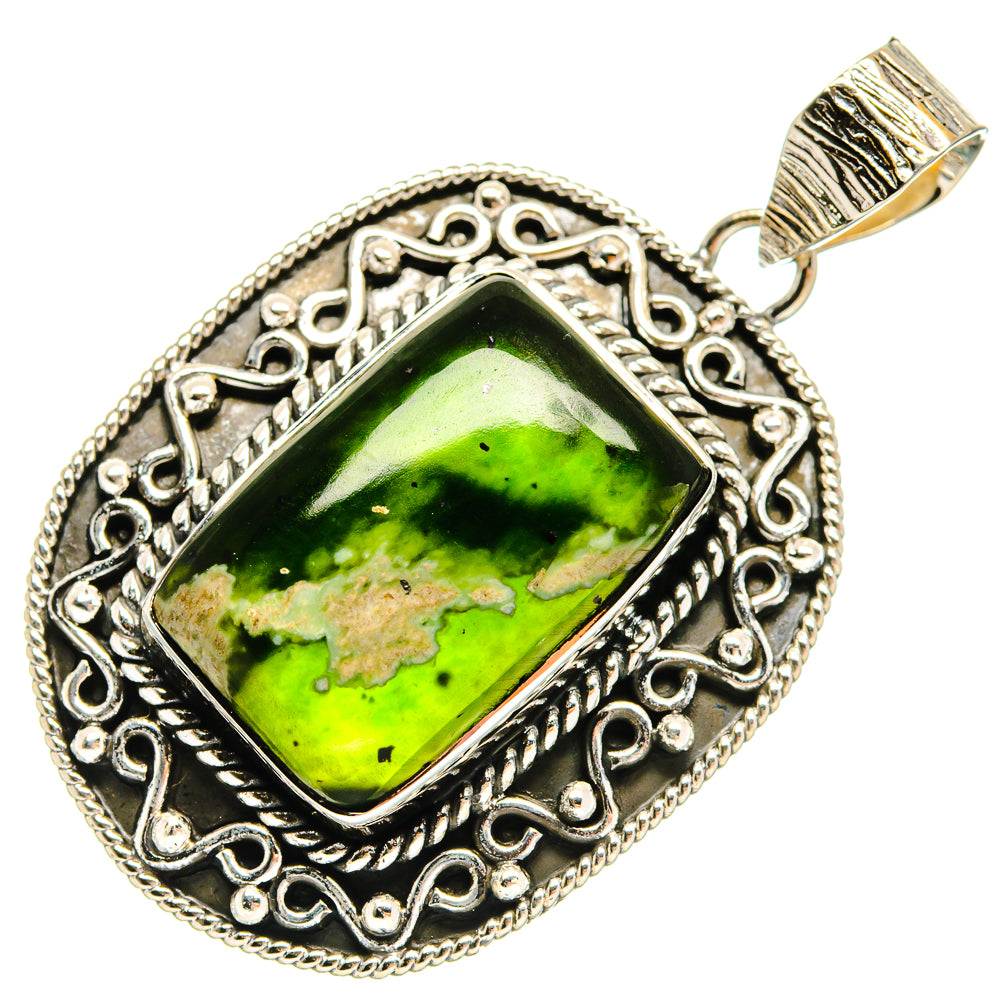 Australian Green Opal Pendants handcrafted by Anasilvercos - PD24556 - Photo 2