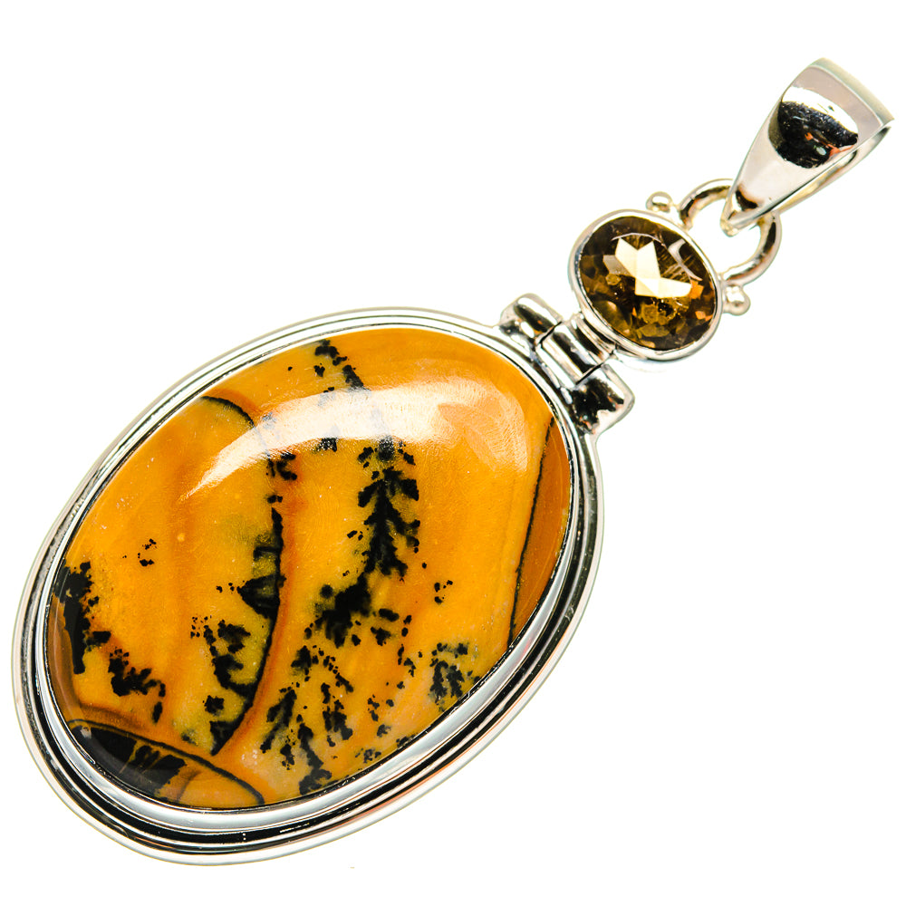 Picture Jasper, Smoky Quartz Pendants handcrafted by Anasilvercos - PD24558 - Photo 2