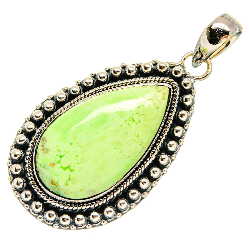 Lemon Chrysoprase Pendants handcrafted by Anasilvercos - PD24561 - Photo 2