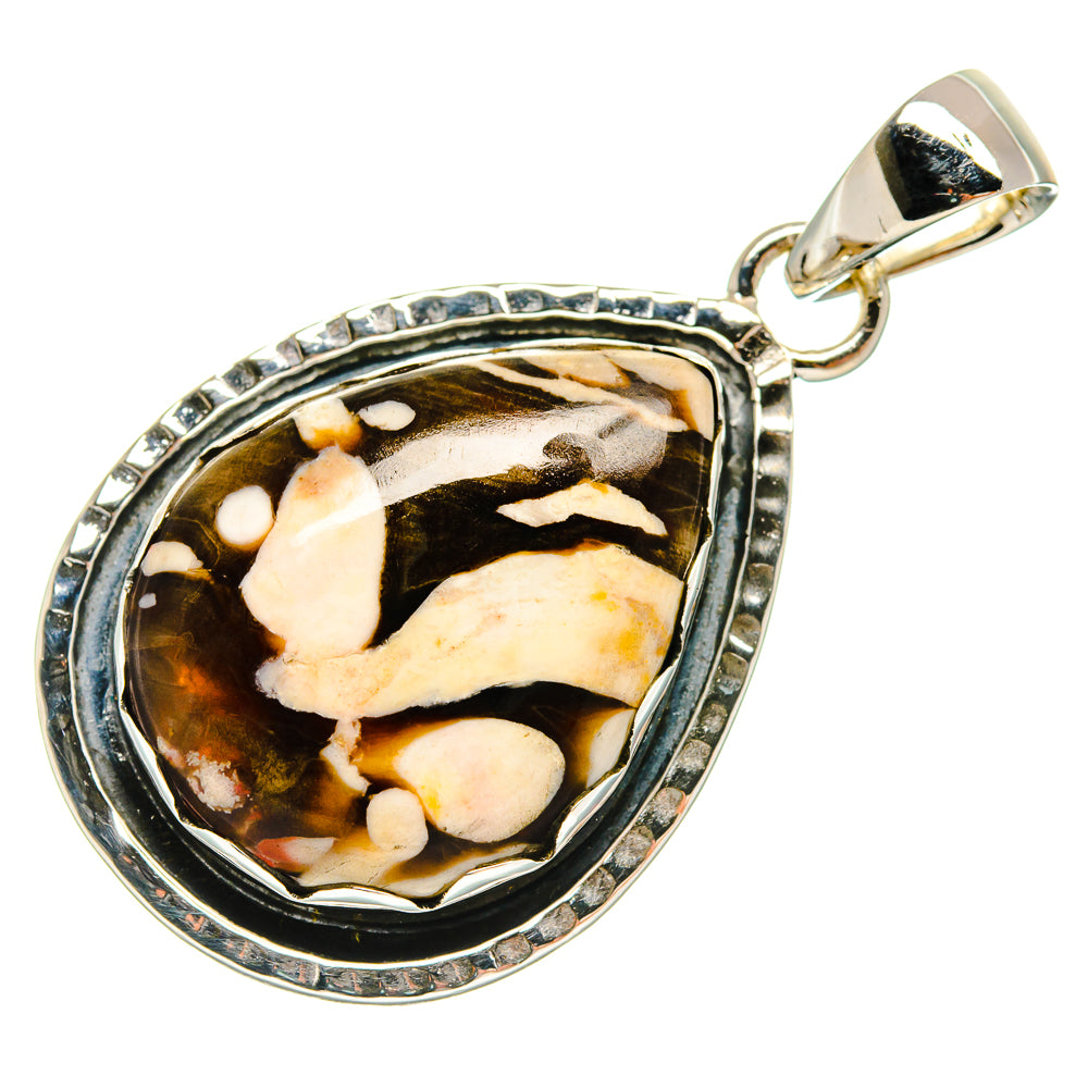 Peanut Wood Jasper Pendants handcrafted by Anasilvercos - PD24567 - Photo 2