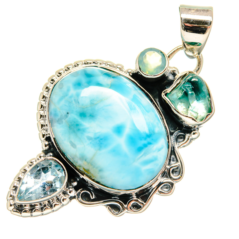 Larimar Pendants handcrafted by Anasilvercos - PD24574 - Photo 2
