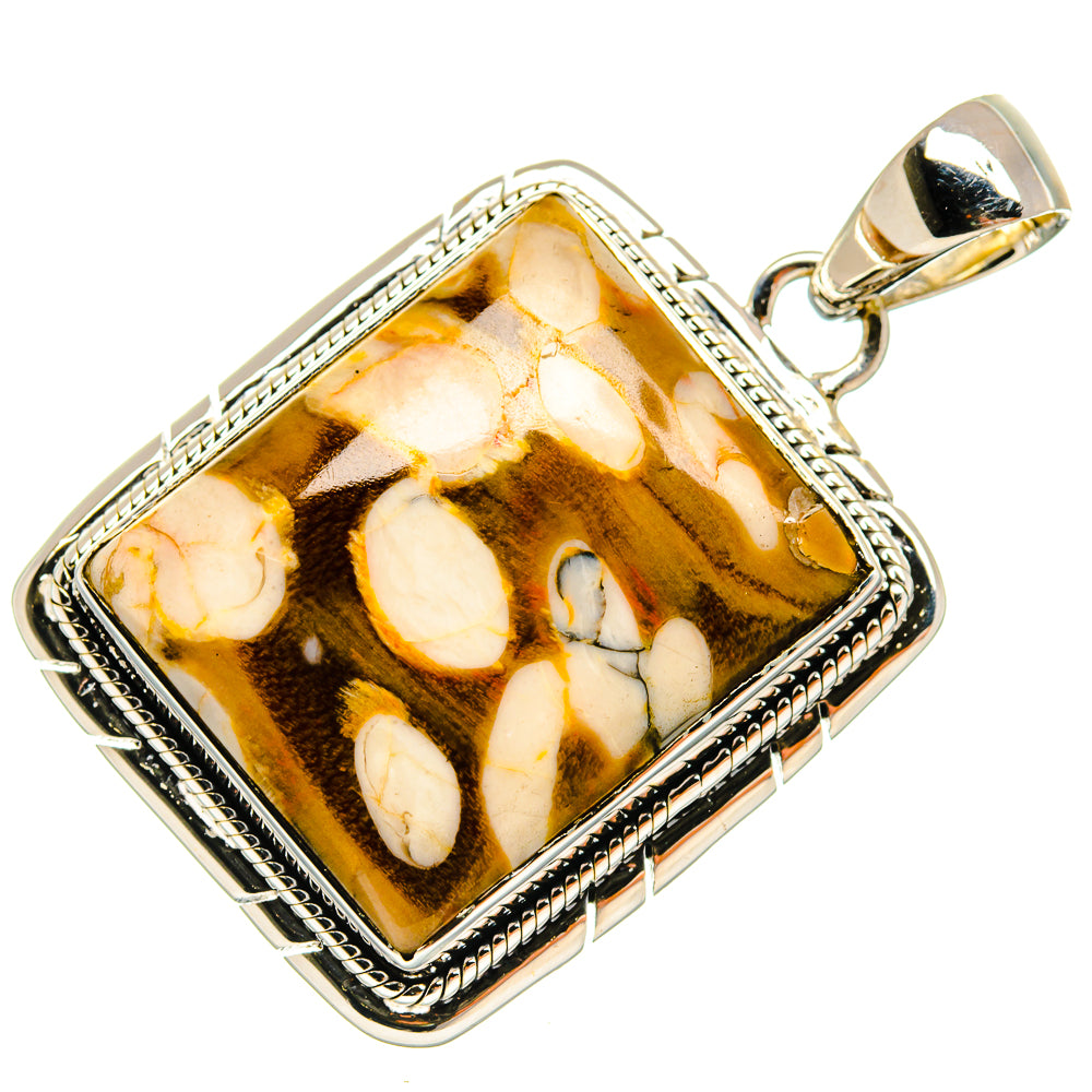 Peanut Wood Jasper Pendants handcrafted by Anasilvercos - PD24581 - Photo 2