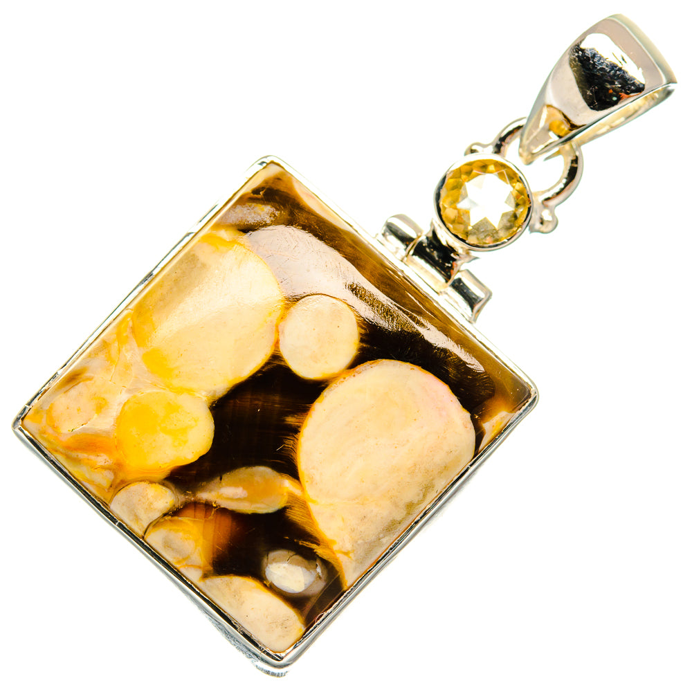 Peanut Wood Jasper Pendants handcrafted by Anasilvercos - PD24584 - Photo 2