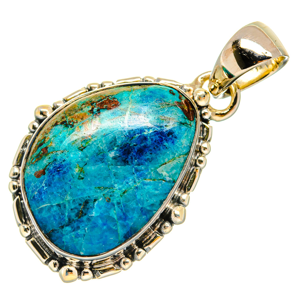 Chrysocolla Pendants handcrafted by Anasilvercos - PD24596 - Photo 2