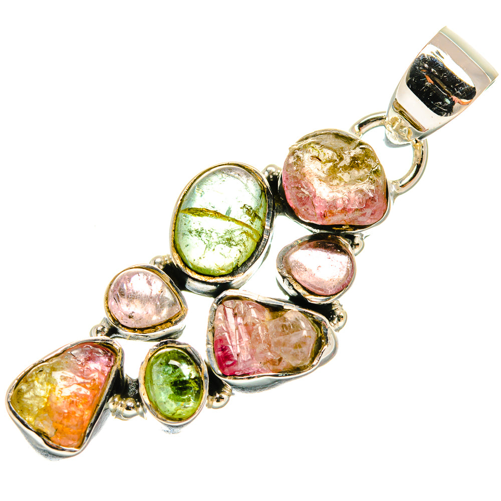 Watermelon Tourmaline Pendants handcrafted by Anasilvercos - PD24608 - Photo 2