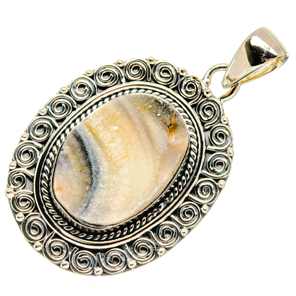 Desert Druzy Pendants handcrafted by Anasilvercos - PD24618 - Photo 2