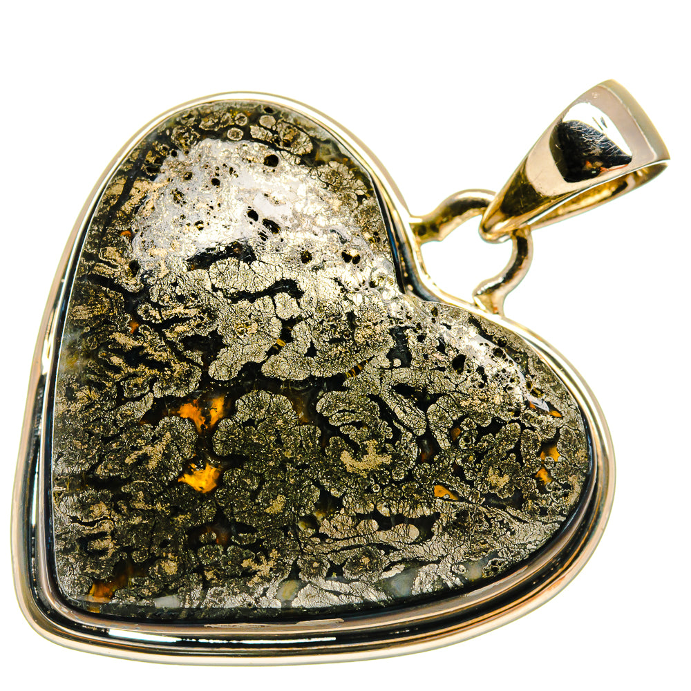 Pyrite Agate Pendants handcrafted by Anasilvercos - PD24622 - Photo 2