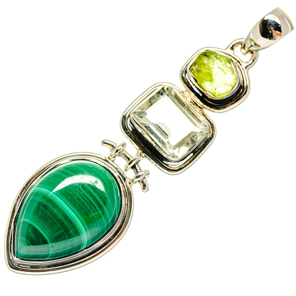 Malachite Pendants handcrafted by Anasilvercos - PD24655 - Photo 2