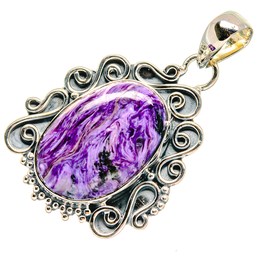 Charoite Pendants handcrafted by Anasilvercos - PD24712 - Photo 2