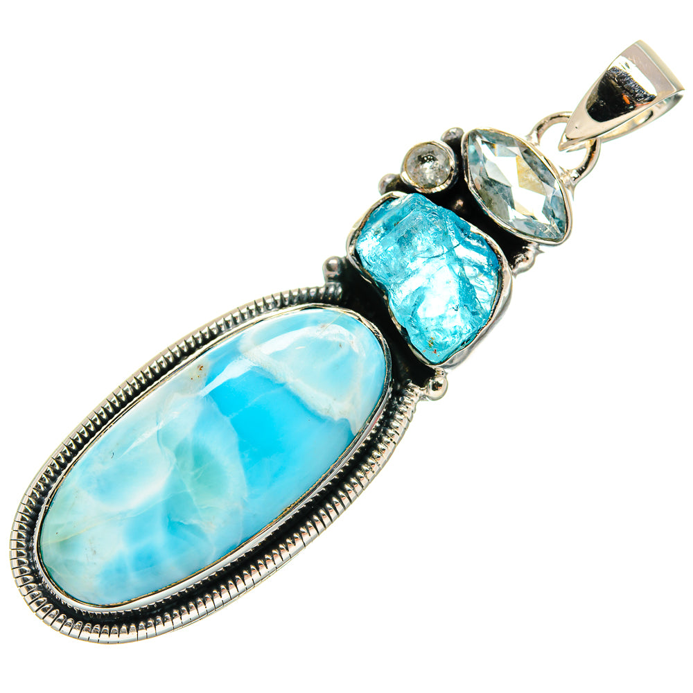 Larimar Pendants handcrafted by Anasilvercos - PD24767 - Photo 2