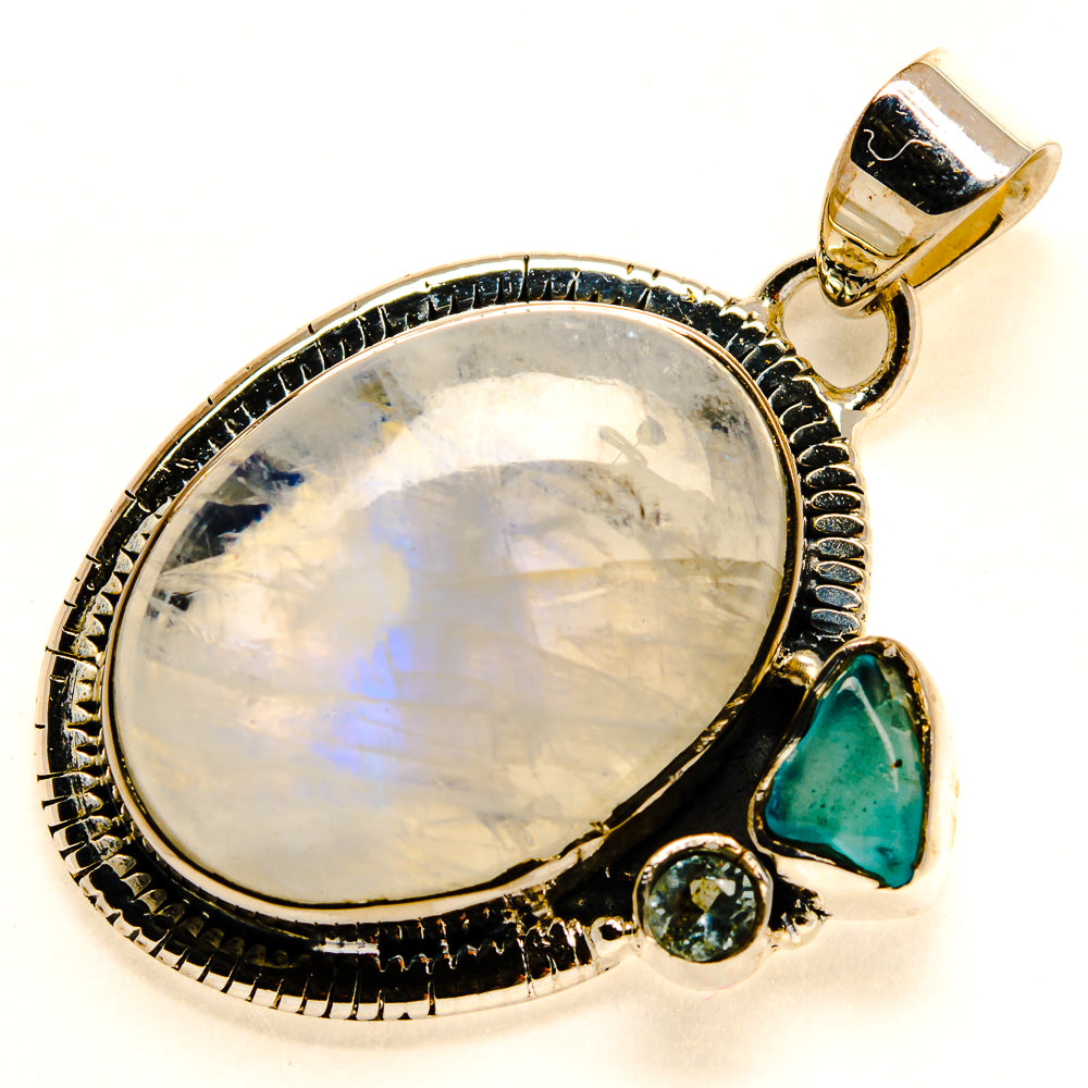 Rainbow Moonstone Pendants handcrafted by Anasilvercos - PD24801 - Photo 2