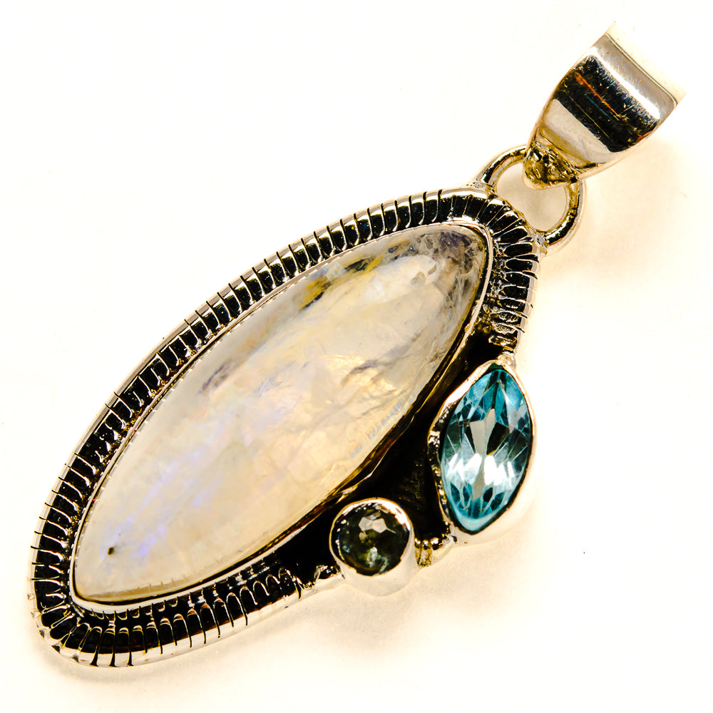 Rainbow Moonstone Pendants handcrafted by Anasilvercos - PD24802 - Photo 2