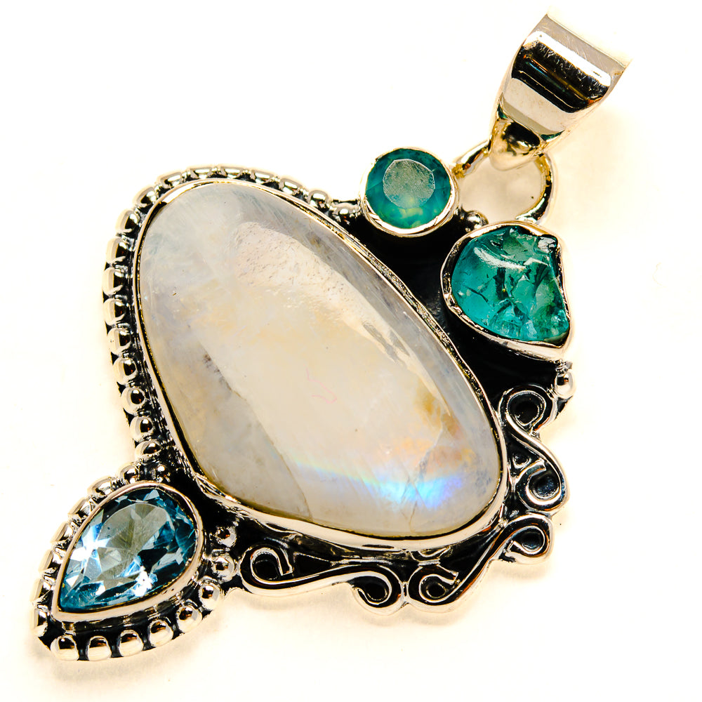 Rainbow Moonstone Pendants handcrafted by Anasilvercos - PD24806 - Photo 2