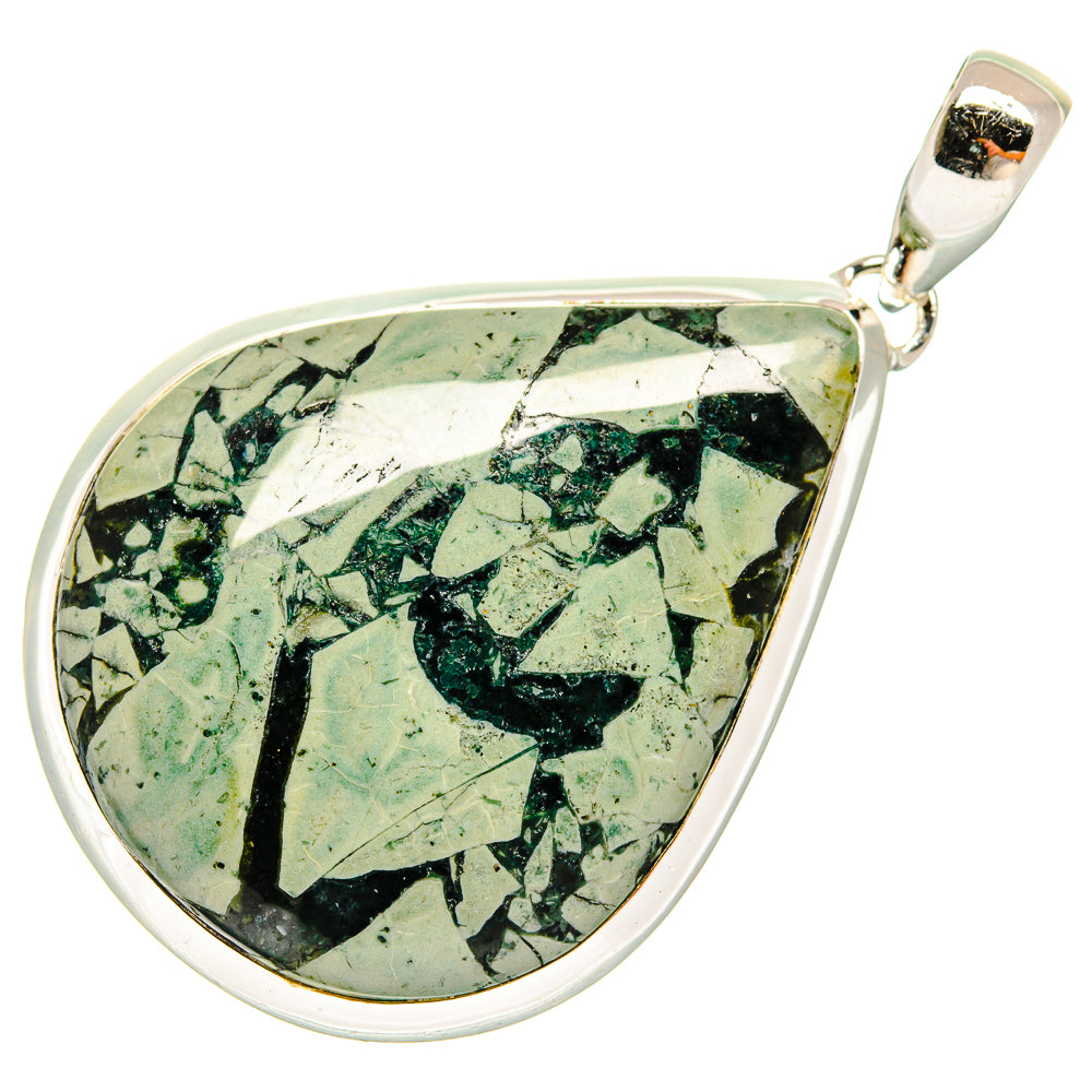 Brecciated Green Jasper Pendants handcrafted by Anasilvercos - PD24822 - Photo 2