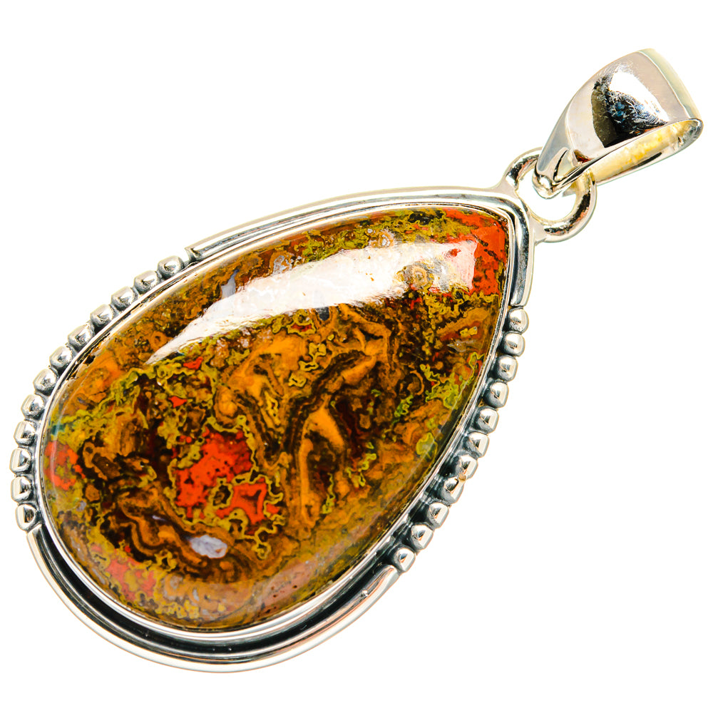 Moroccan Agate Pendants handcrafted by Anasilvercos - PD24829 - Photo 2