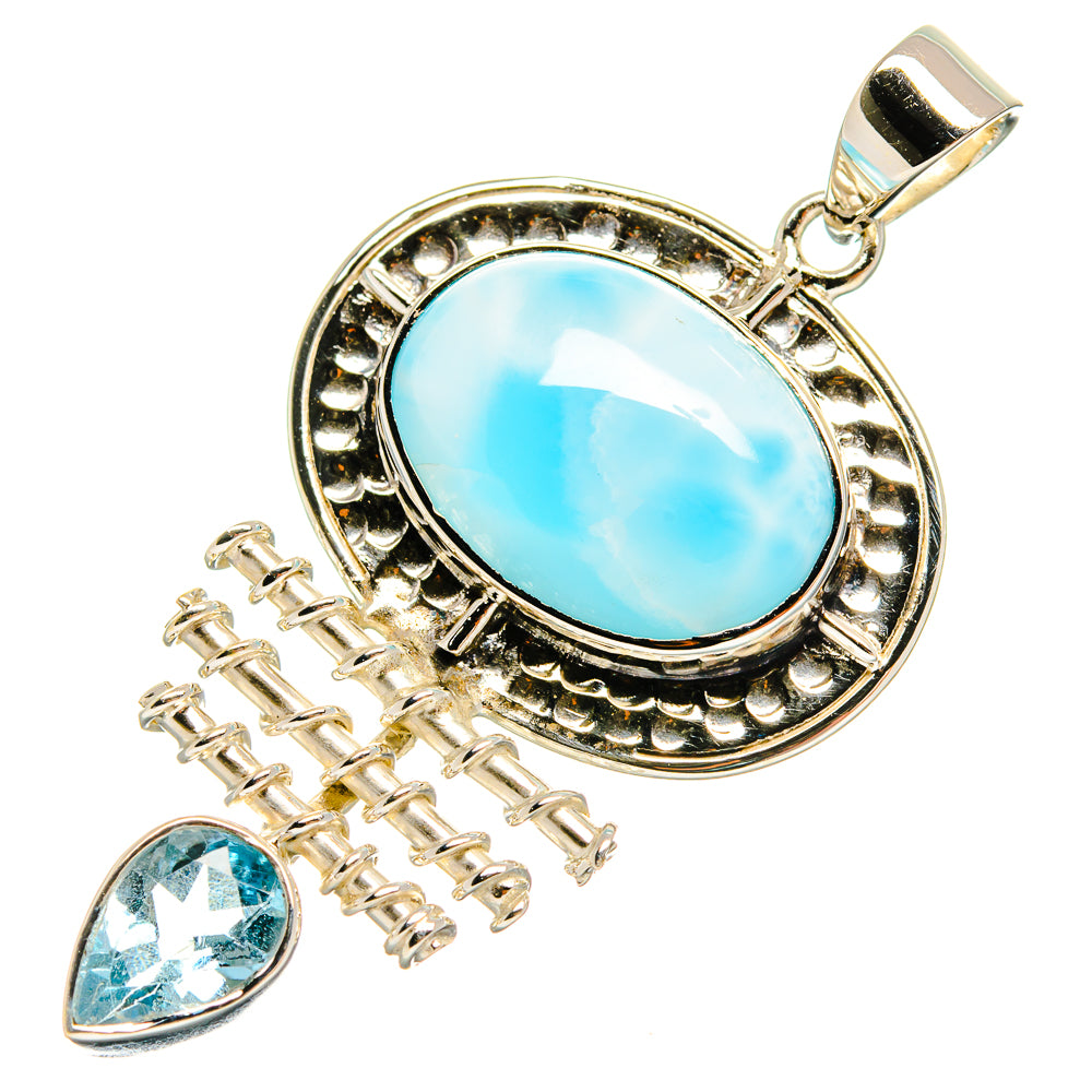 Larimar Pendants handcrafted by Anasilvercos - PD24837 - Photo 2