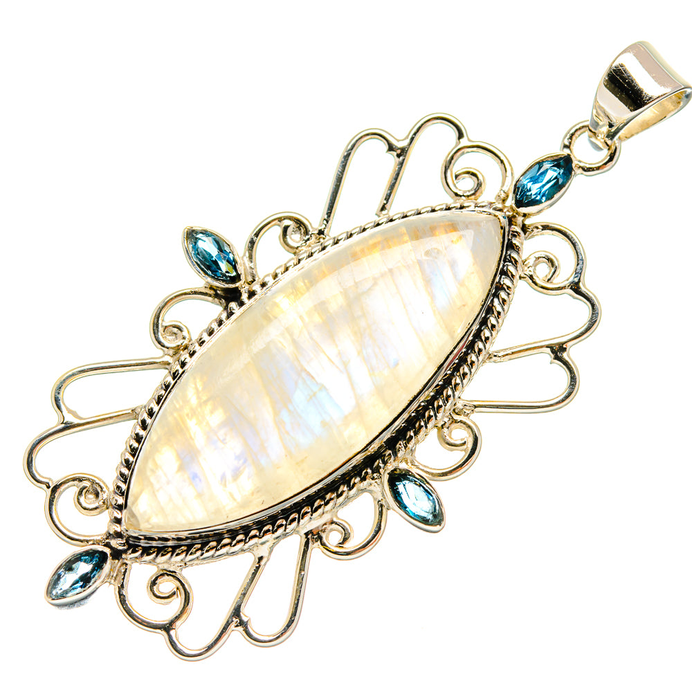 Rainbow Moonstone Pendants handcrafted by Anasilvercos - PD24843 - Photo 2