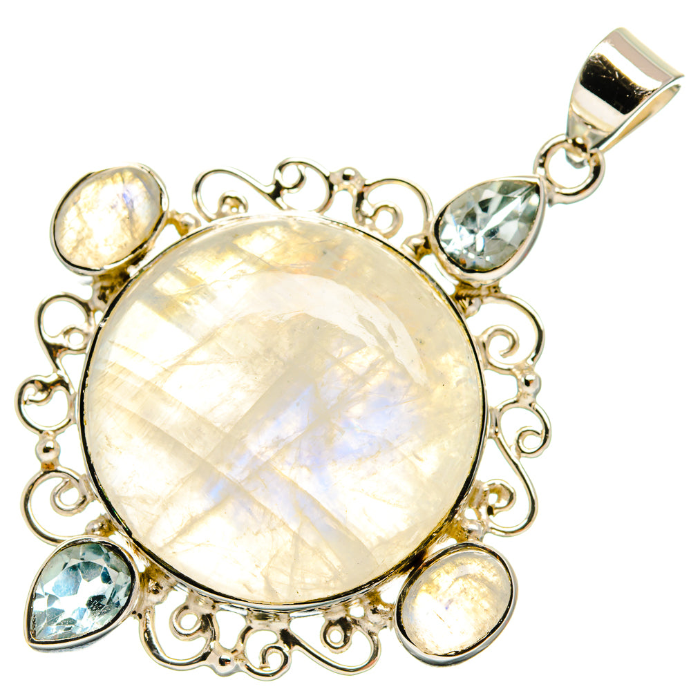 Rainbow Moonstone Pendants handcrafted by Anasilvercos - PD24844 - Photo 2