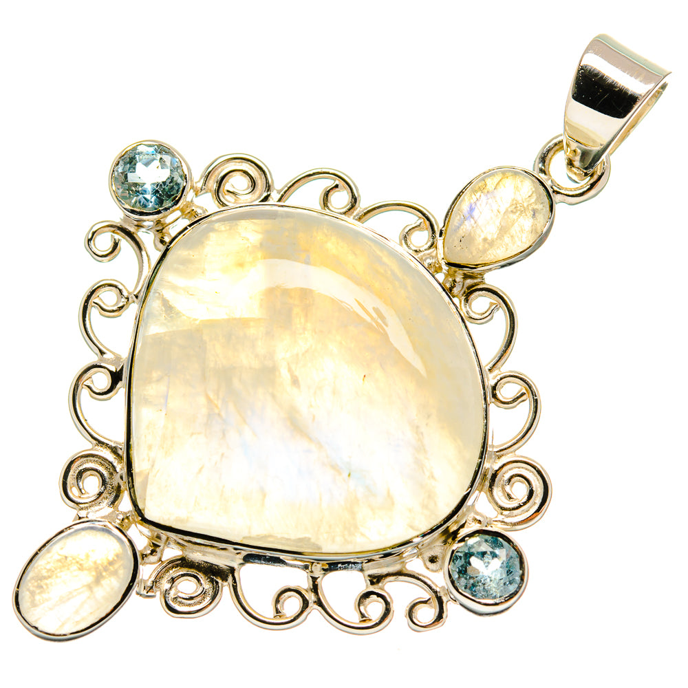 Rainbow Moonstone Pendants handcrafted by Anasilvercos - PD24845 - Photo 2