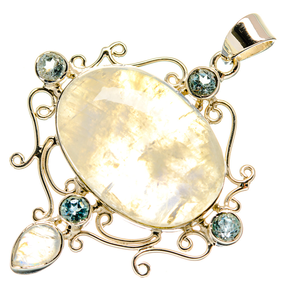 Rainbow Moonstone Pendants handcrafted by Anasilvercos - PD24847 - Photo 2