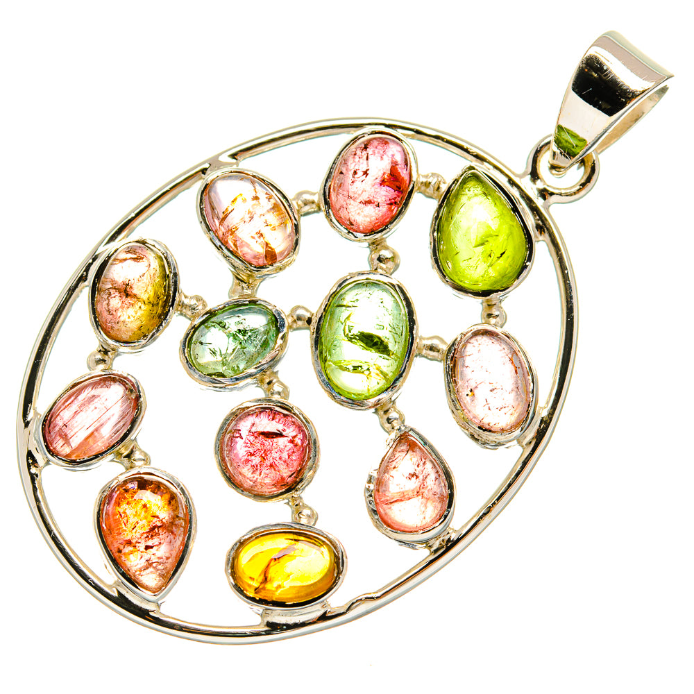 Green Tourmaline Pendants handcrafted by Anasilvercos - PD24862 - Photo 2